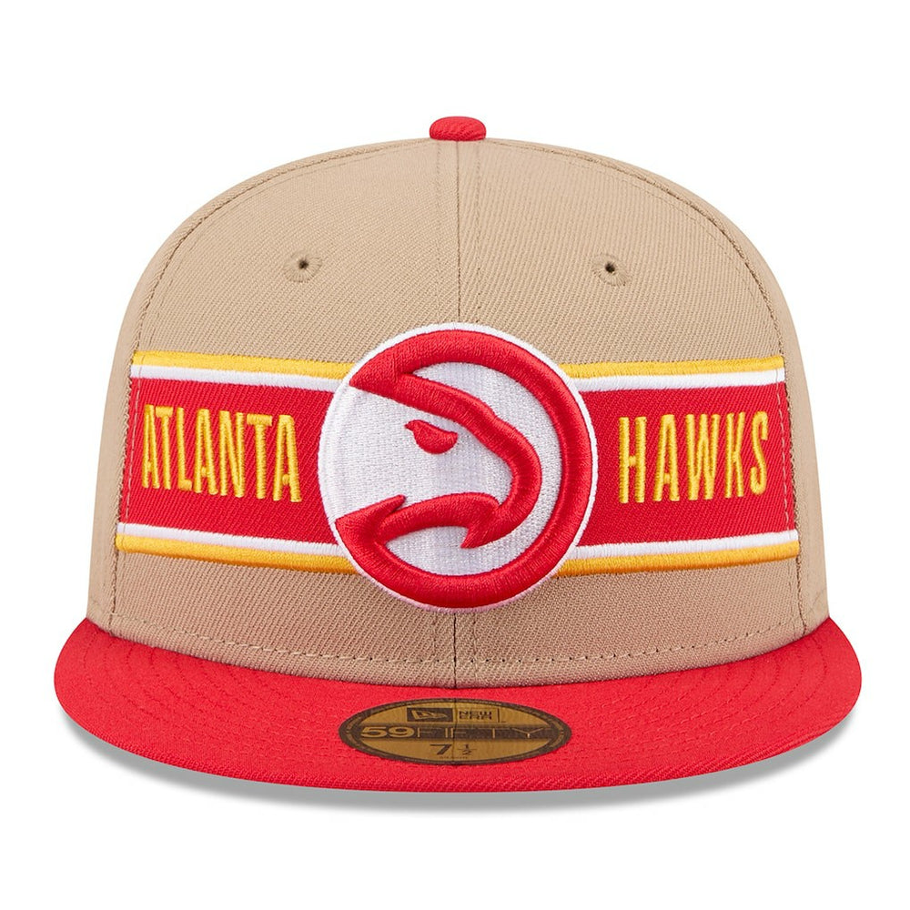 Atlanta Hawks 2024 NBA Draft 59FIFTY Fitted Hat - Tan/Red cheap