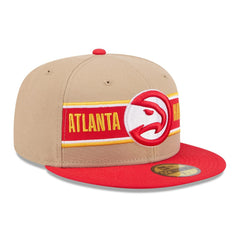 Atlanta Hawks 2024 NBA Draft 59FIFTY Fitted Hat - Tan/Red cheap
