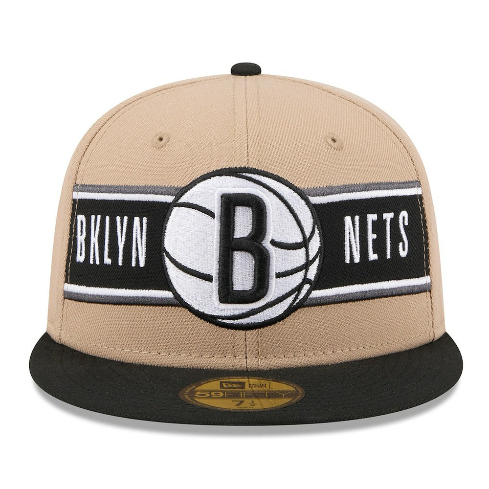 Brooklyn Nets 2024 NBA Draft 59FIFTY Fitted Hat - Tan/Black on sale
