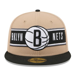 Brooklyn Nets 2024 NBA Draft 59FIFTY Fitted Hat - Tan/Black on sale