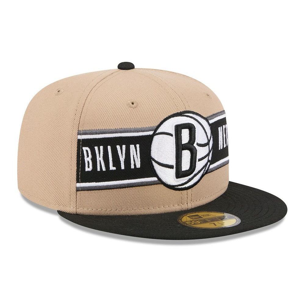 Brooklyn Nets 2024 NBA Draft 59FIFTY Fitted Hat - Tan/Black on sale
