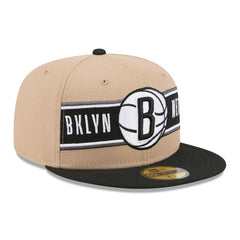 Brooklyn Nets 2024 NBA Draft 59FIFTY Fitted Hat - Tan/Black on sale