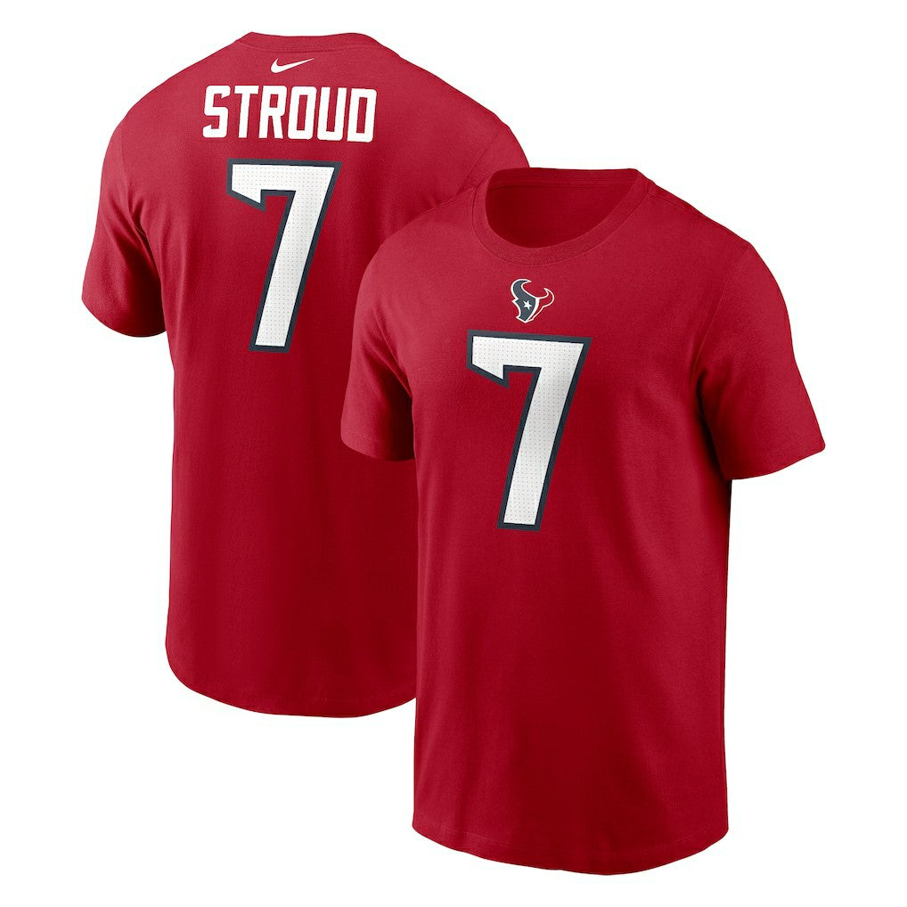C.J. Stroud Houston Texans Player Name & Number T-Shirt - Red online