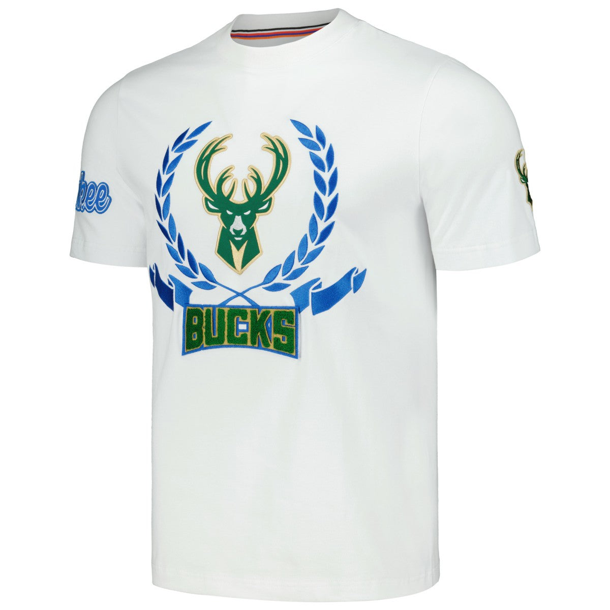 Milwaukee Bucks FISLL Unisex Heritage Crest T-Shirt - White shop