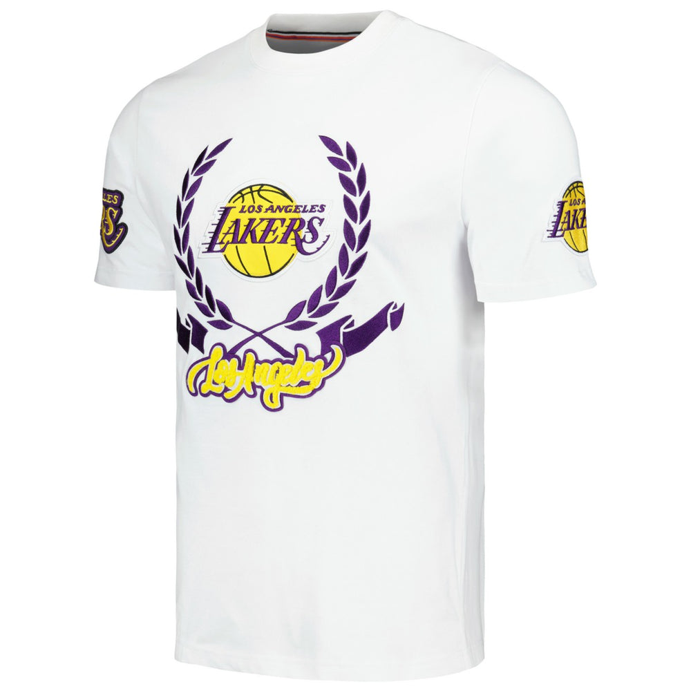 Los Angeles Lakers FISLL Unisex Heritage Crest T-Shirt - White discount