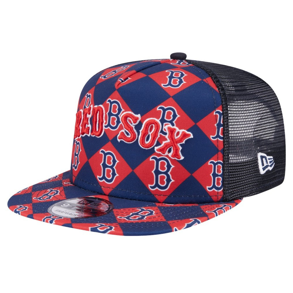 Boston Red Sox Seeing Diamonds A-Frame Trucker 9FIFTY Snapback Hat Navy