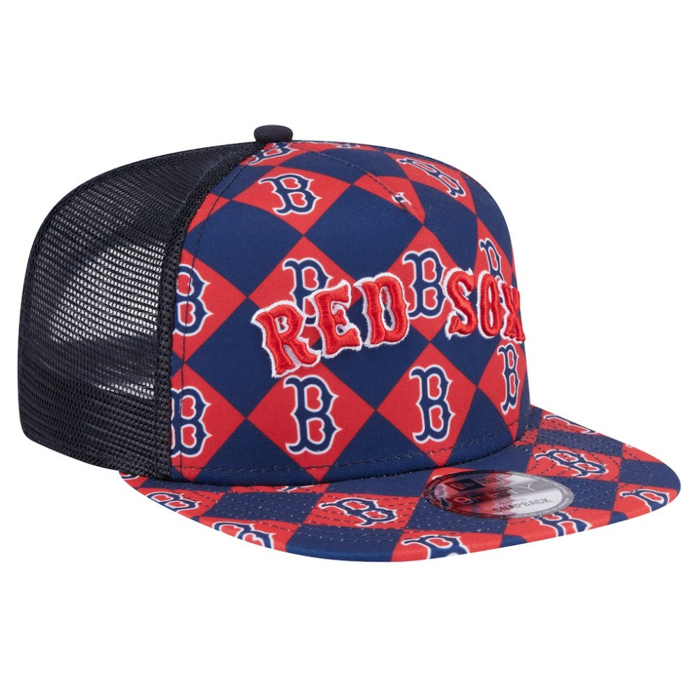 Boston Red Sox Seeing Diamonds A-Frame Trucker 9FIFTY Snapback Hat Navy