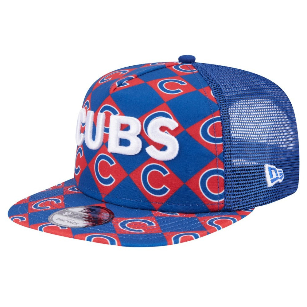 Chicago Cubs Seeing Diamonds A-Frame Trucker 9FIFTY Snapback Hat Royal