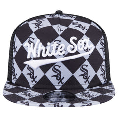 Chicago White Sox Seeing Diamonds A-Frame Trucker 9FIFTY Snapback Hat Black