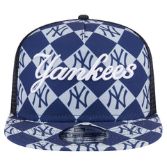 New York Yankees Seeing Diamonds A-Frame Trucker 9FIFTY Snapback Hat Navy