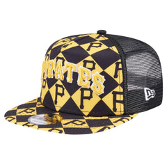 Pittsburgh Pirates Seeing Diamonds A-Frame Trucker 9FIFTY Snapback Hat Black