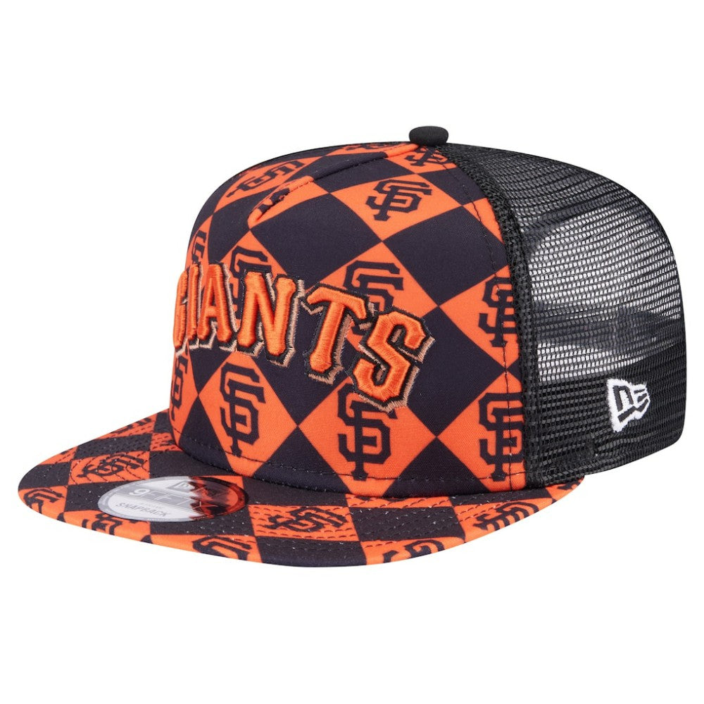 San Francisco Giants Seeing Diamonds A-Frame Trucker 9FIFTY Snapback Hat Black