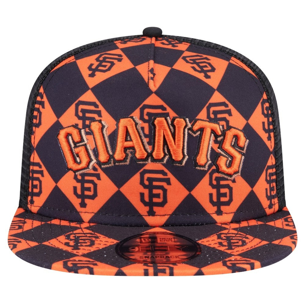San Francisco Giants Seeing Diamonds A-Frame Trucker 9FIFTY Snapback Hat Black