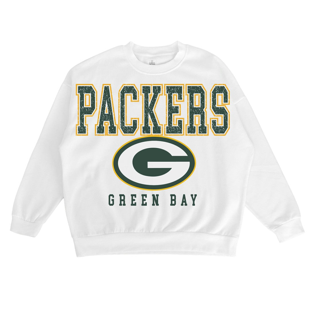 Green Bay Packers Gameday Couture Women's Sunday Drives Oversized Crewneck Pullover Sweatshirt – White on sale
