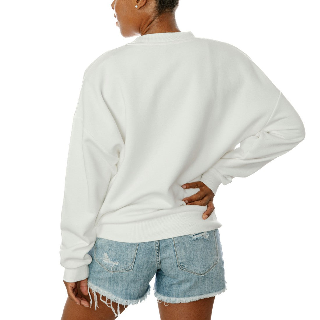 Houston Texans Gameday Couture Women's Sunday Drives Oversized Crewneck Pullover Sweatshirt – White outlet