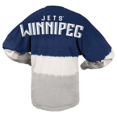 Winnipeg Jets Fanatics Women's Ombre Long Sleeve T-Shirt - Blue/Gray T-shirts