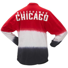 Chicago Blackhawks Fanatics Women's Ombre Long Sleeve T-Shirt - Red/Black T-shirts