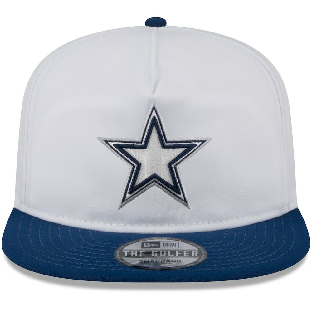Dallas Cowboys New Era 2024 NFL Training Camp Golfer Snapback Hat - White/Navy sale
