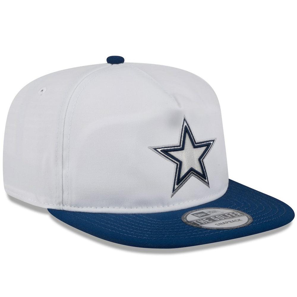 Dallas Cowboys New Era 2024 NFL Training Camp Golfer Snapback Hat - White/Navy sale