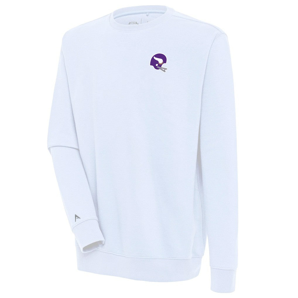 Minnesota Vikings Antigua Victory Crewneck Pullover Sweatshirt - White outlet