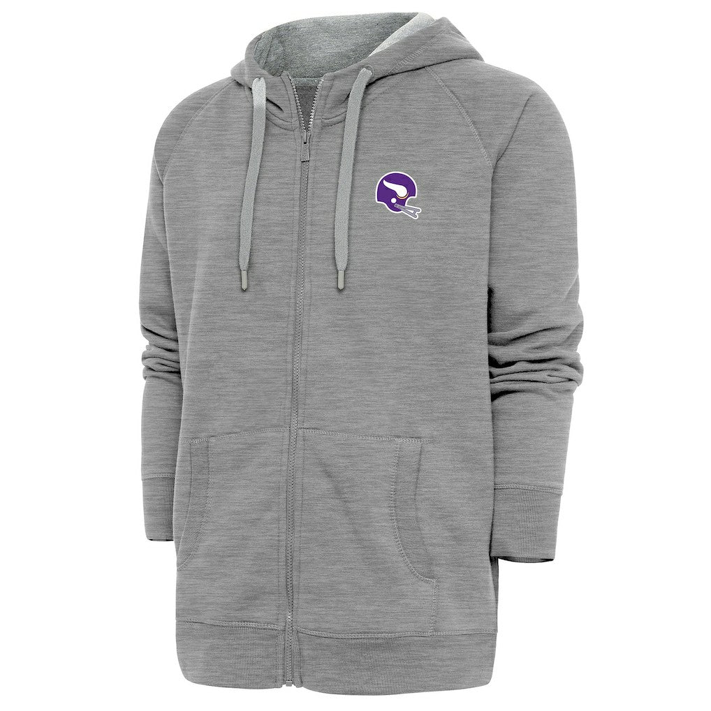 Minnesota Vikings Antigua Victory Full-Zip Hoodie - Heather Gray discount