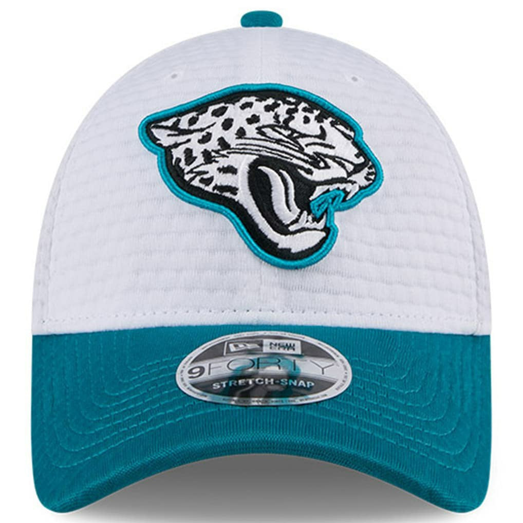 Jacksonville Jaguars New Era 2024 NFL Training Camp 9FORTY Adjustable Hat - White/Teal online