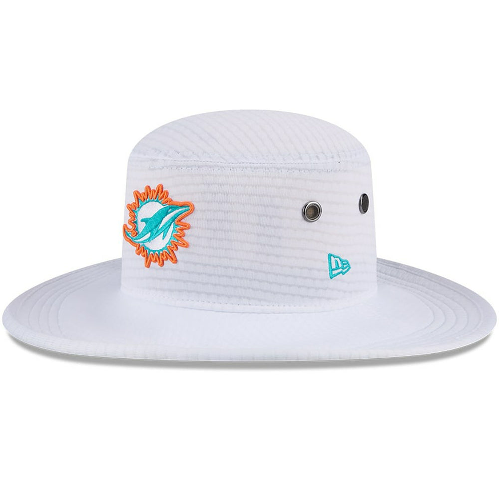 Miami Dolphins New Era 2024 NFL Training Camp Panama Bucket Hat - White sale