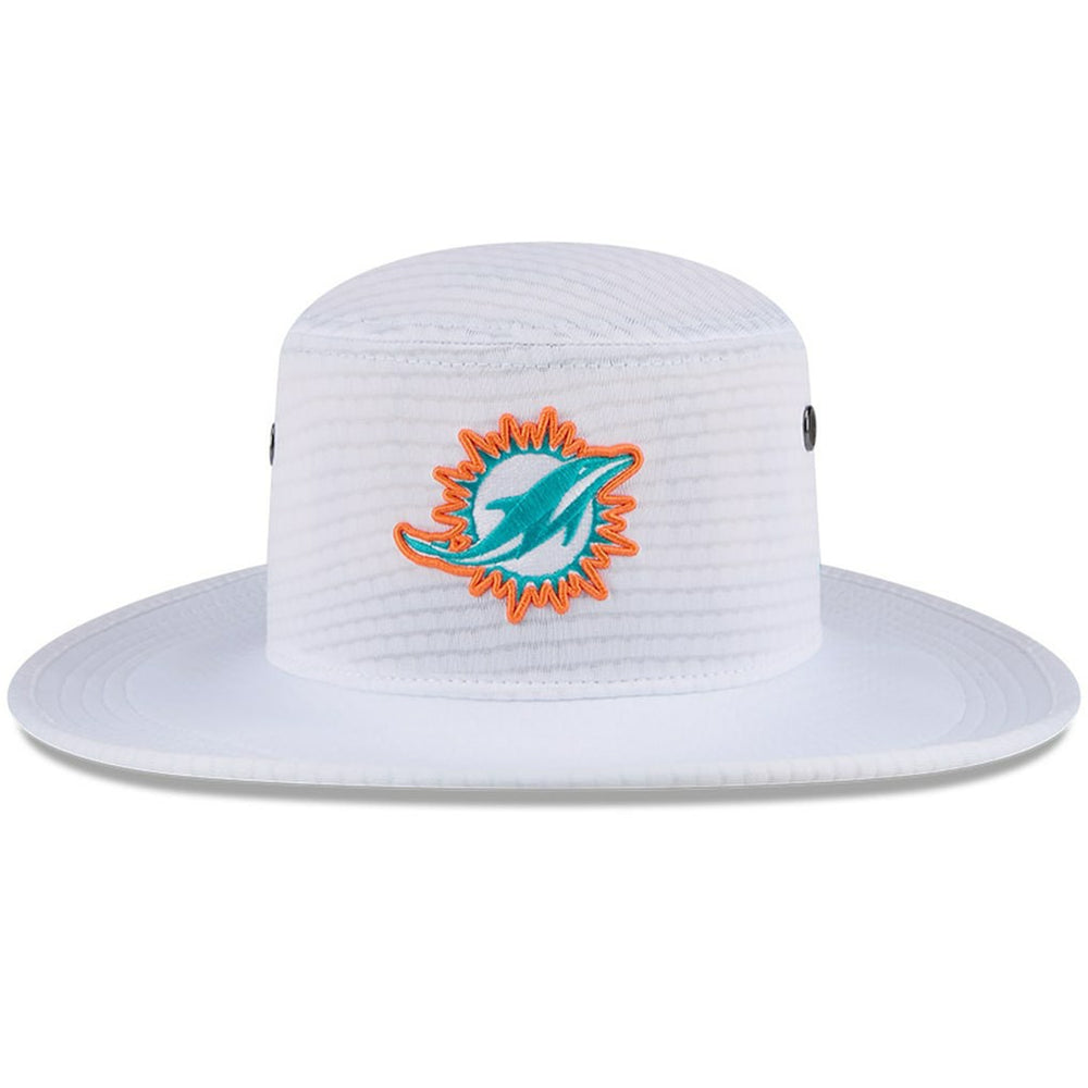 Miami Dolphins New Era 2024 NFL Training Camp Panama Bucket Hat - White sale