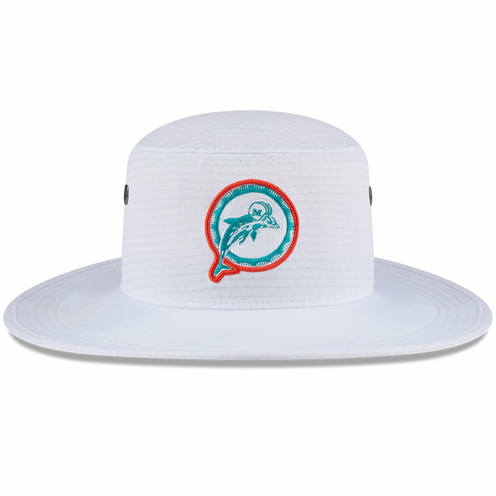 Miami Dolphins New Era 2024 NFL Training Camp Panama Bucket Hat - White cheap