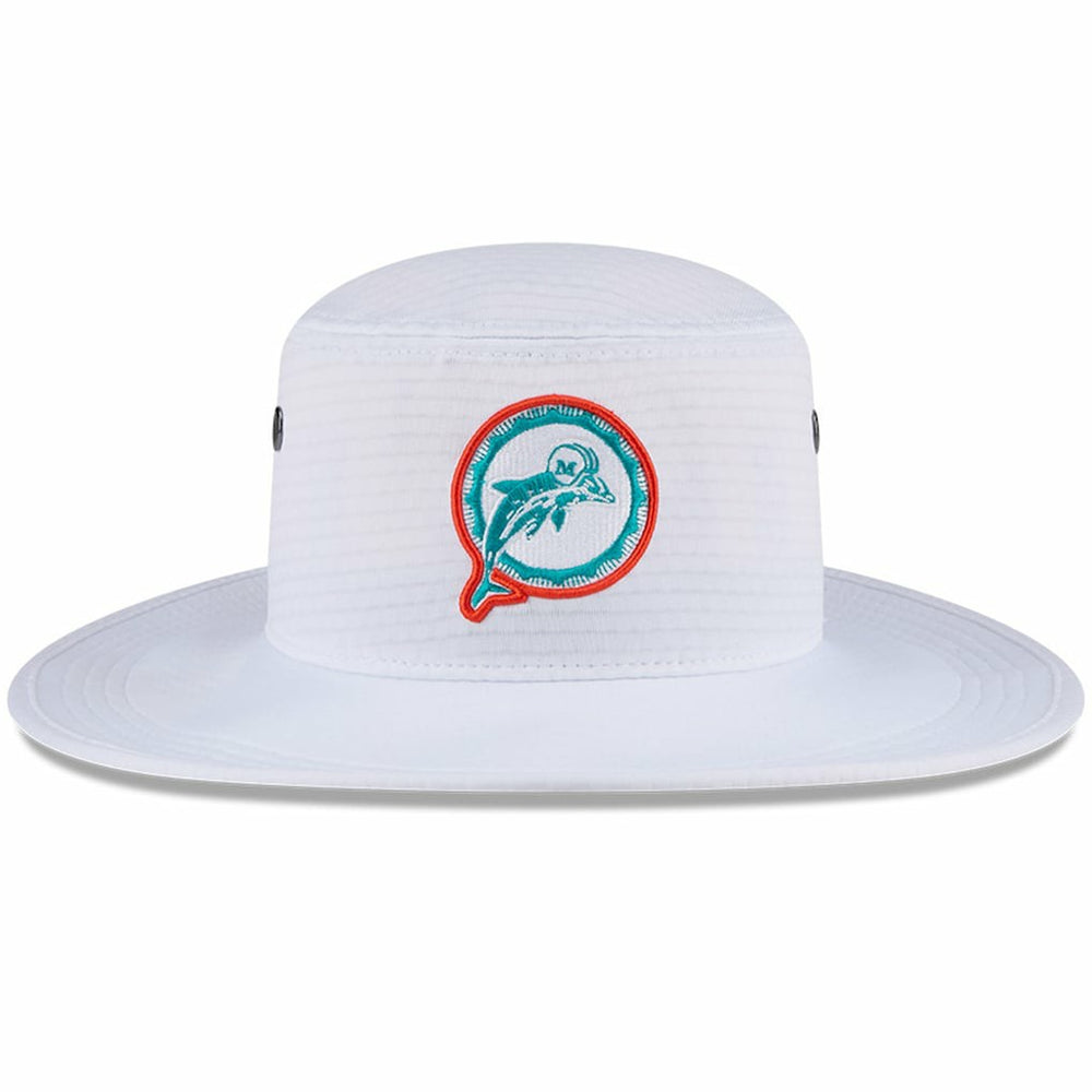 Miami Dolphins New Era 2024 NFL Training Camp Panama Bucket Hat - White cheap