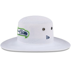 Seattle Seahawks New Era 2024 NFL Training Camp Panama Bucket Hat - White on sale