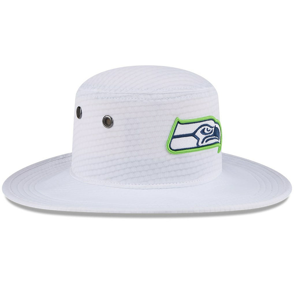 Seattle Seahawks New Era 2024 NFL Training Camp Panama Bucket Hat - White on sale