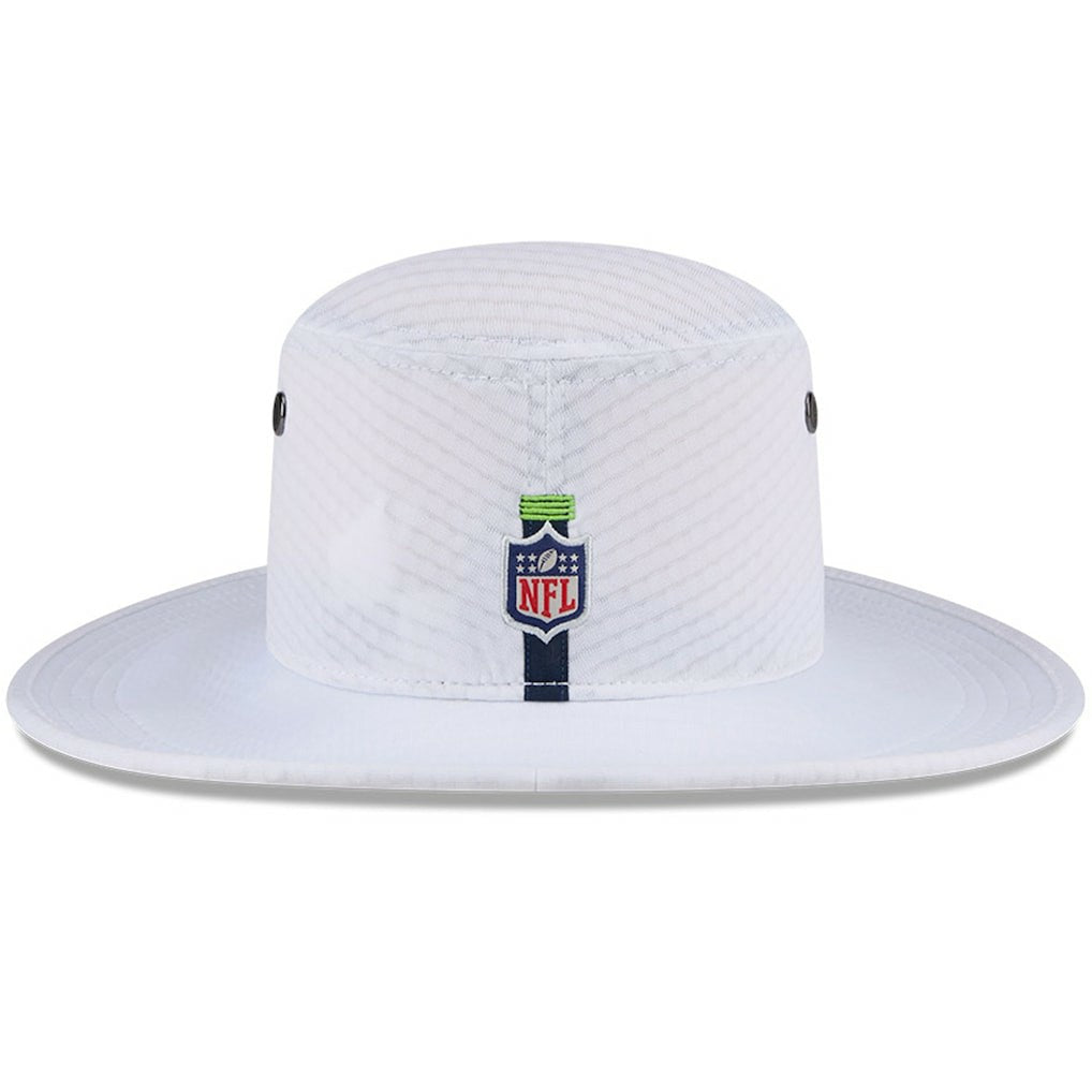 Seattle Seahawks New Era 2024 NFL Training Camp Panama Bucket Hat - White on sale
