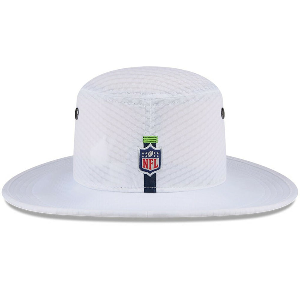 Seattle Seahawks New Era 2024 NFL Training Camp Panama Bucket Hat - White on sale