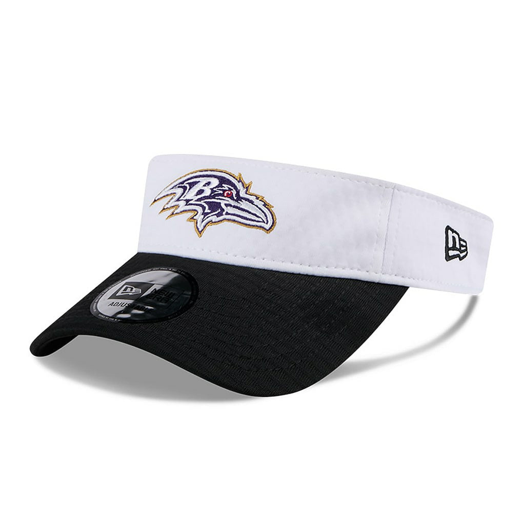 Baltimore Ravens New Era 2024 NFL Training Camp Adjustable Visor - White/Black for sale