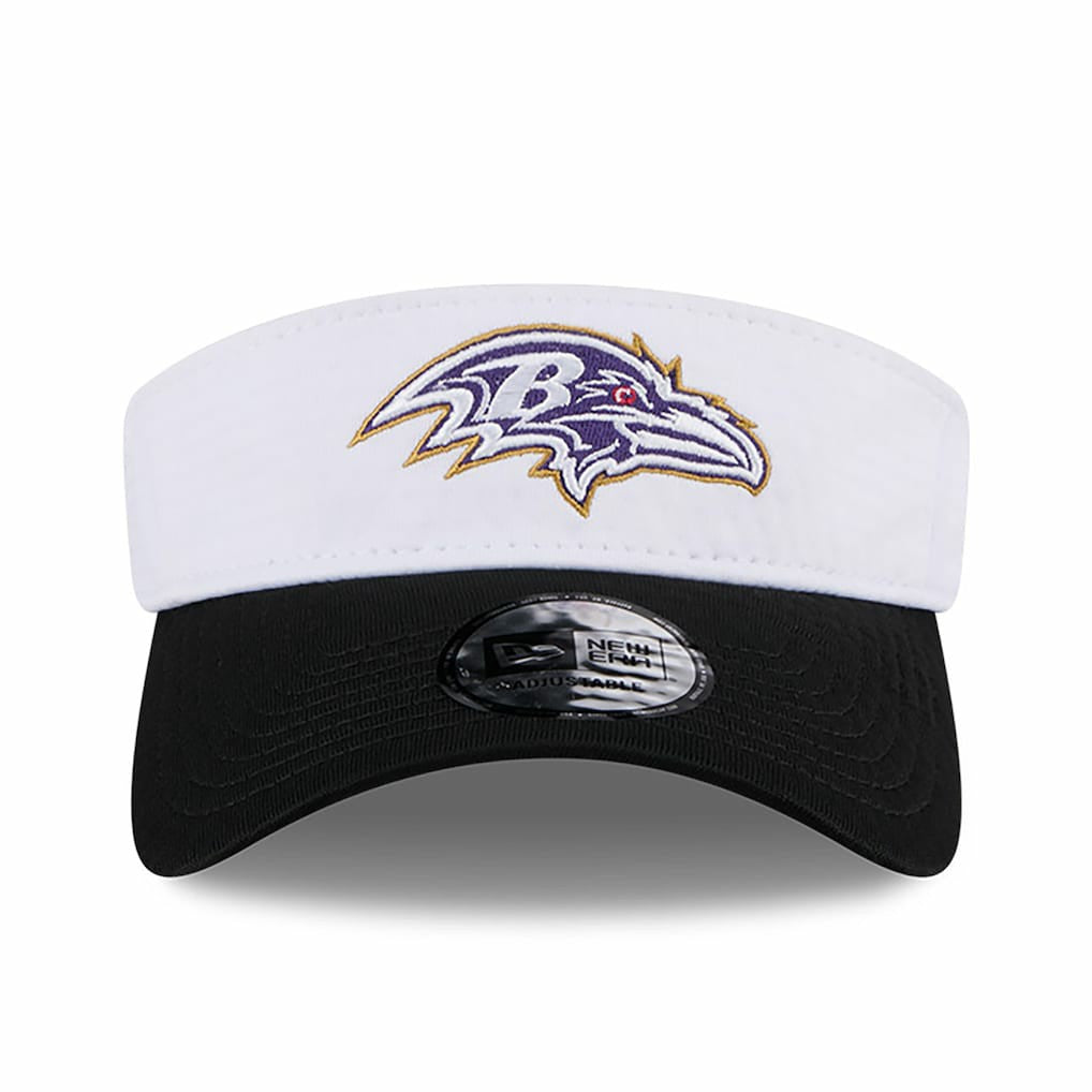 Baltimore Ravens New Era 2024 NFL Training Camp Adjustable Visor - White/Black for sale