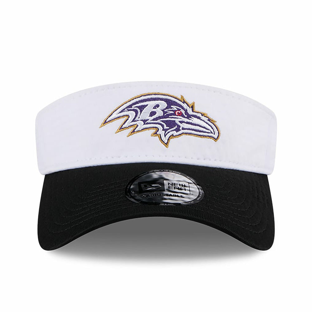 Baltimore Ravens New Era 2024 NFL Training Camp Adjustable Visor - White/Black for sale