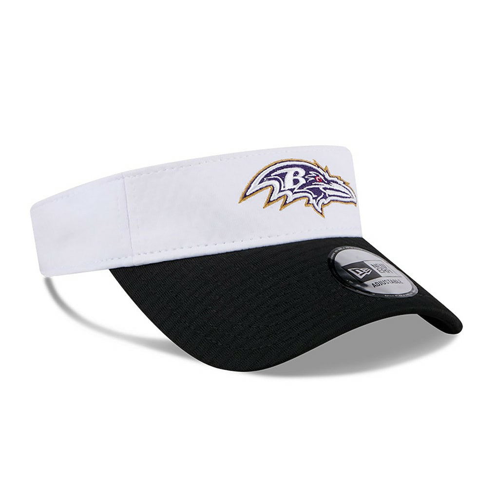 Baltimore Ravens New Era 2024 NFL Training Camp Adjustable Visor - White/Black for sale
