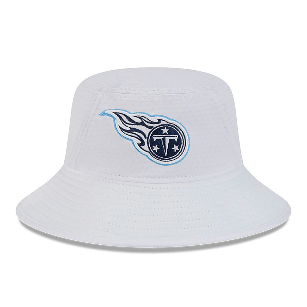 Tennessee Titans New Era 2024 NFL Training Camp Stretch Bucket Hat - White on sale