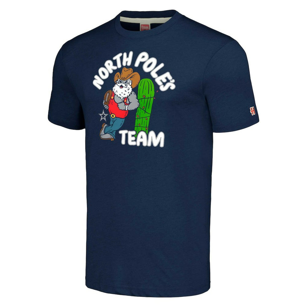 Dallas Cowboys Homage Unisex Holiday Tri-Blend T-Shirt - Navy cheap