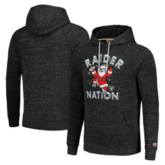 Las Vegas Raiders Homage Unisex Holiday Raglan Tri-Blend Pullover Hoodie - Black outlet