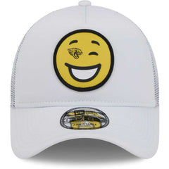 Jacksonville Jaguars New Era Happy A-Frame Trucker 9FORTY Snapback Hat - White cheap
