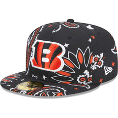 Cincinnati Bengals New Era Paisley 59FIFTY Fitted Hat - Black online