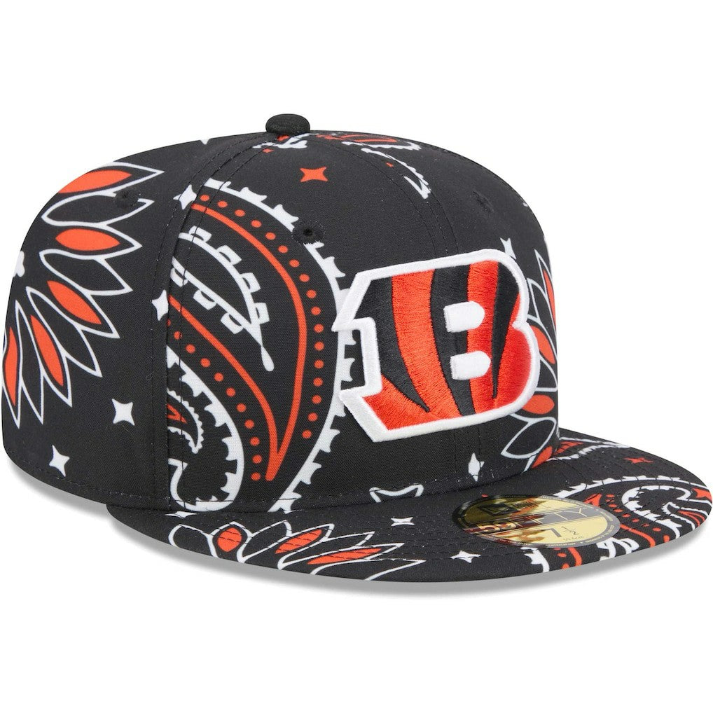 Cincinnati Bengals New Era Paisley 59FIFTY Fitted Hat - Black online