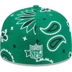 Philadelphia Eagles New Era Throwback Paisley 59FIFTY Fitted Hat - Kelly Green sale