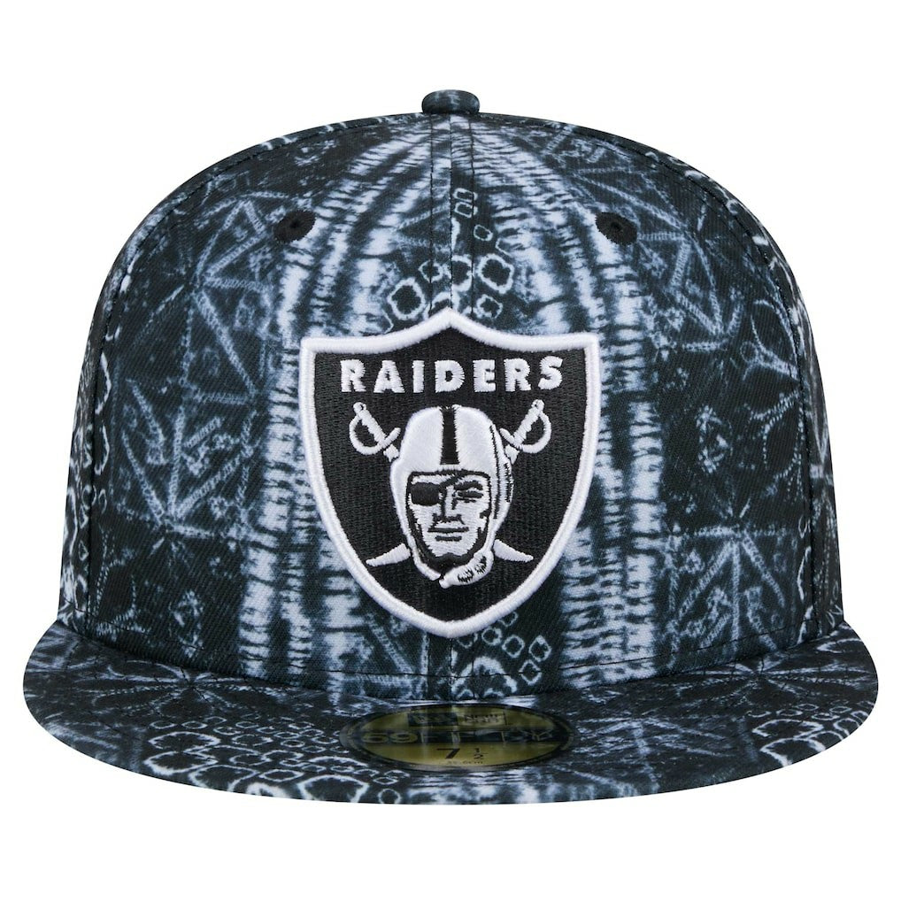 Las Vegas Raiders New Era Shibori 59FIFTY Fitted Hat - Black discount