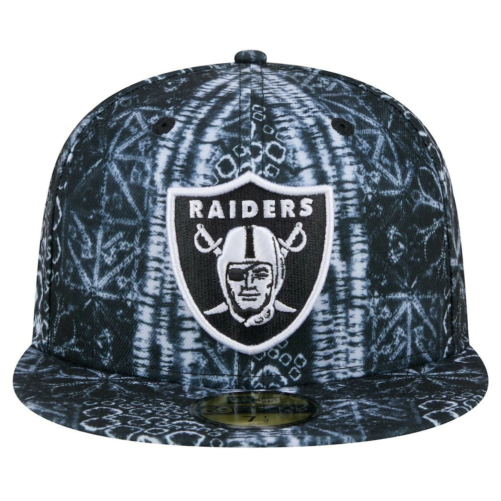 Las Vegas Raiders New Era Shibori 59FIFTY Fitted Hat - Black discount