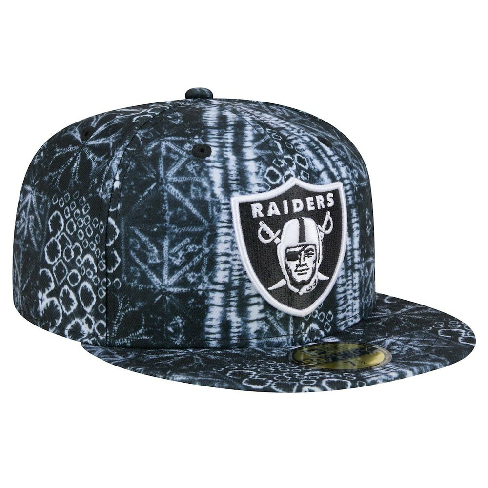 Las Vegas Raiders New Era Shibori 59FIFTY Fitted Hat - Black discount