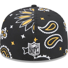 Pittsburgh Steelers New Era Paisley 59FIFTY Fitted Hat - Black discount