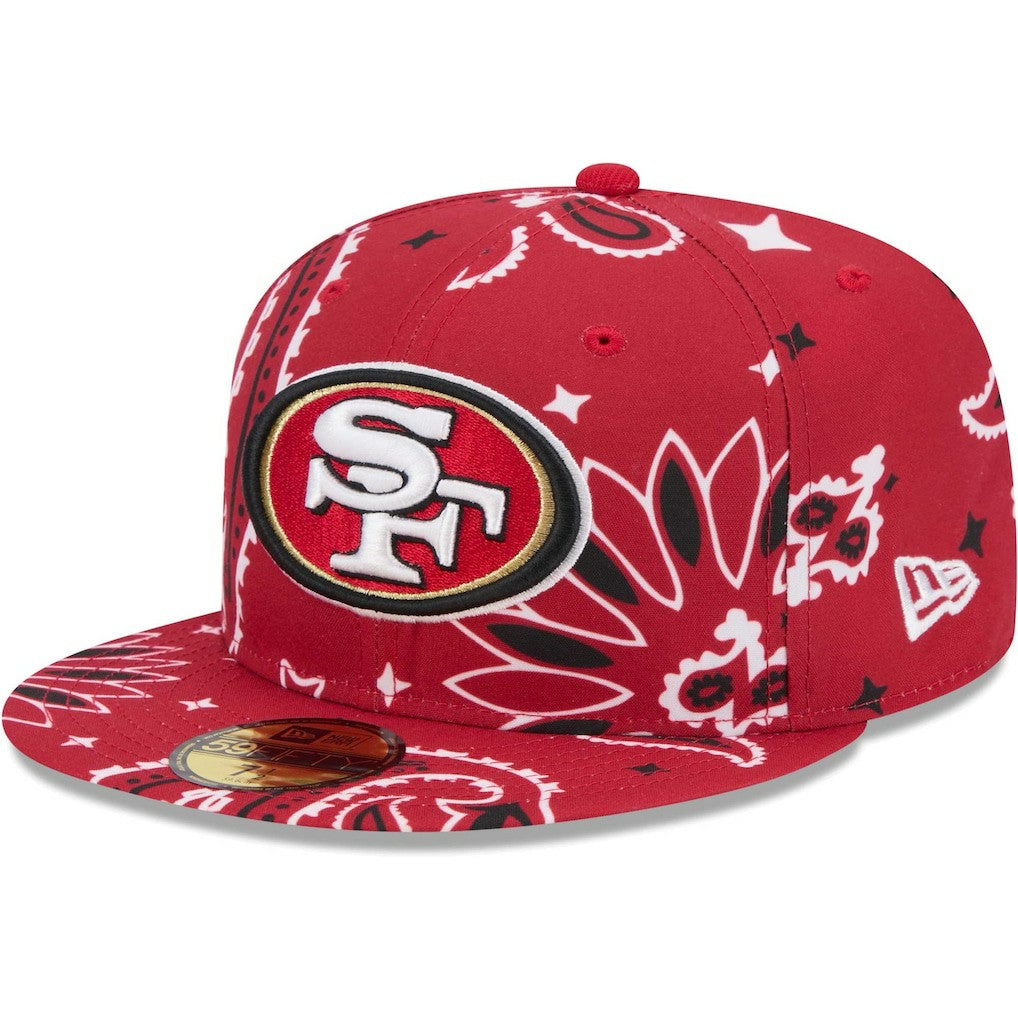 San Francisco 49ers New Era Paisley 59FIFTY Fitted Hat - Scarlet for sale